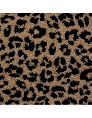 Tecido de pelúcia boucle Teddy - Leopardo