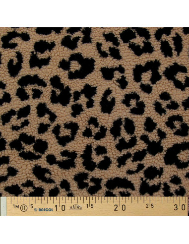 Tecido de pelúcia boucle Teddy - Leopardo