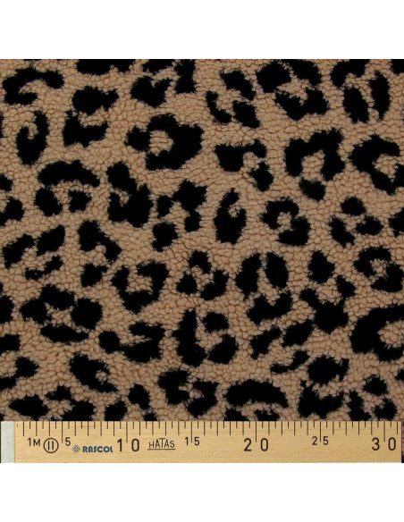 Tecido de pelúcia boucle Teddy - Leopardo