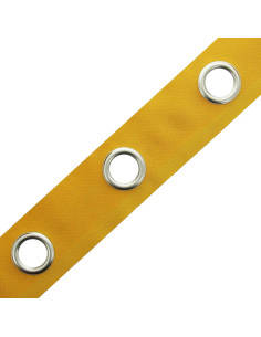 Faixa com ilhós prateados foscos - Amarelo mostarda 2