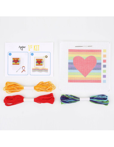 Meu 1º kit de tapeçaria - Coração