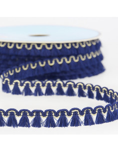Galão franjas lurex 12 mm - Azul marinho
