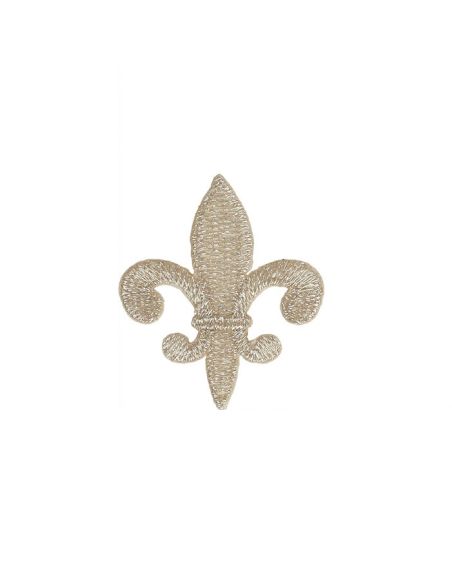 Emblema termocolante flor-de-lis - Prata