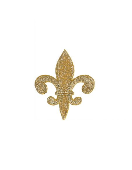 Emblema termocolante flor-de-lis - Ouro