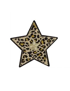 Emblema termocolante estrela - Pantera bege