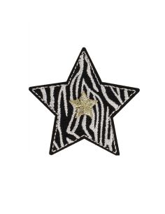Emblema termocolante estrela - Zebra