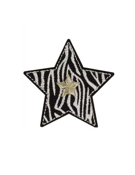 Emblema termocolante estrela - Zebra