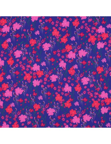 Tecido viscose - Campestre azul