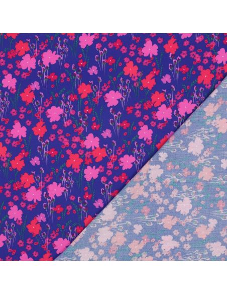 Tecido viscose - Campestre azul