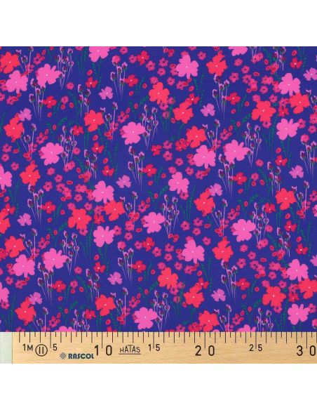 Tecido viscose - Campestre azul