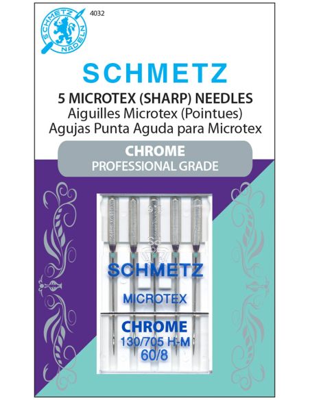 Agulhas microtex cromadas Schmetz