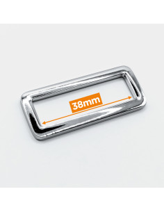 Fivela retangular de metal - Prata 38 mm