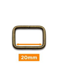 Fivela retangular - Bronze 20 mm