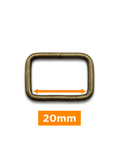 Fivela retangular - Bronze 20 mm