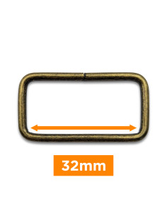 Fivela retangular - Bronze 32 mm