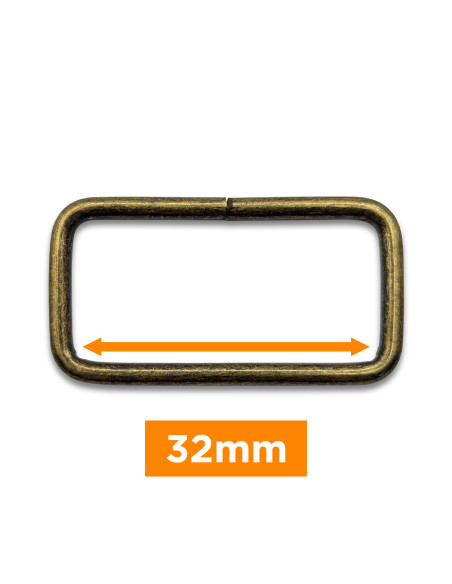 Fivela retangular - Bronze 32 mm