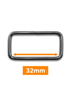 Fivela retangular - Cano de espingarda 32 mm