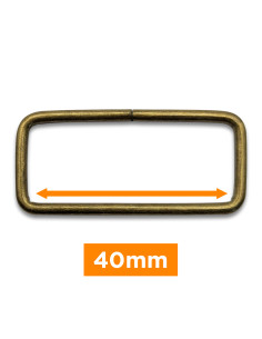 Fivela retangular - Bronze 40 mm