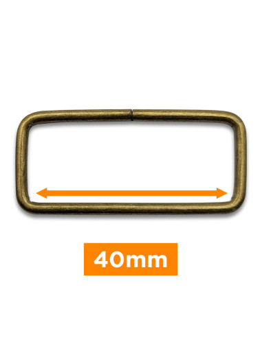 Fivela retangular - Bronze 40 mm