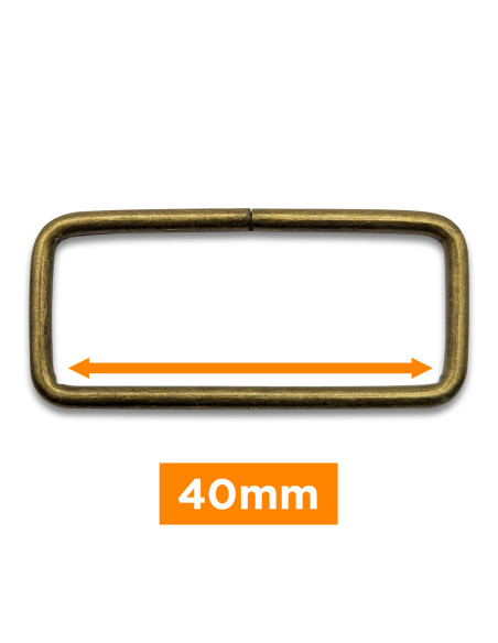 Fivela retangular - Bronze 40 mm