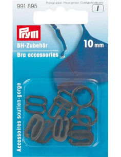 Acessórios de sutiã 10 mm preto