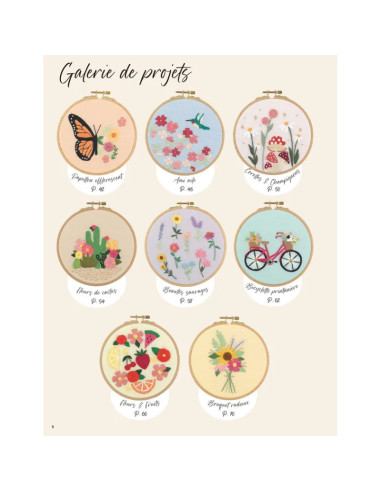 Livro de bordado de flores