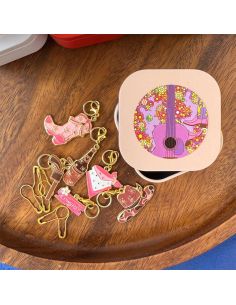 Conjunto de 12 marcadores de malha - Cowgirl summer