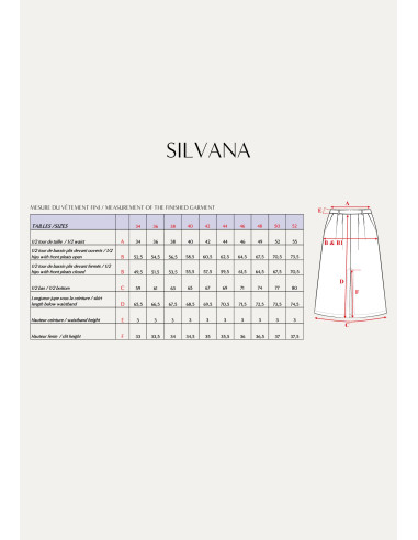Molde de saia Silvana - Maison Fauve