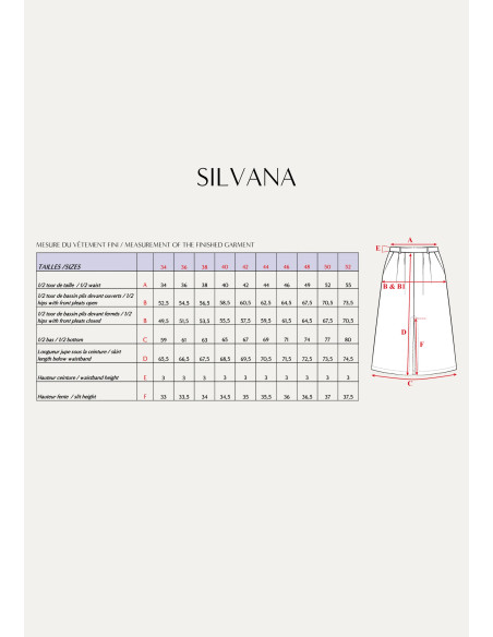 Molde de saia Silvana - Maison Fauve