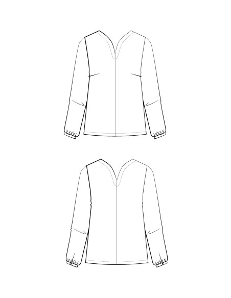 Padrão de blusa Volata - Maison Fauve