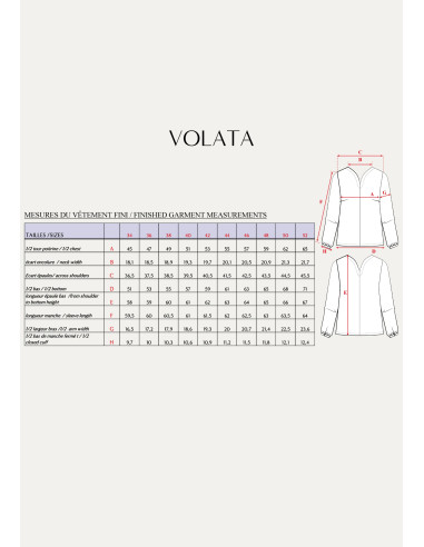 Padrão de blusa Volata - Maison Fauve