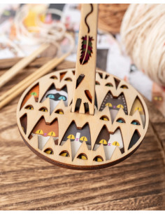 Pulseira porta-novelo de lã - Gatos 2