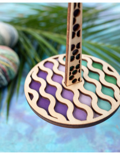 Pulseira porta-novelo de lã - Funky wave 2