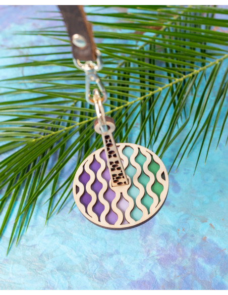 Pulseira porta-novelo de lã - Funky wave