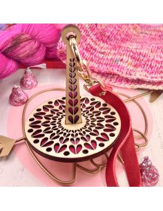 Pulseira porta-novelo de lã - Coração