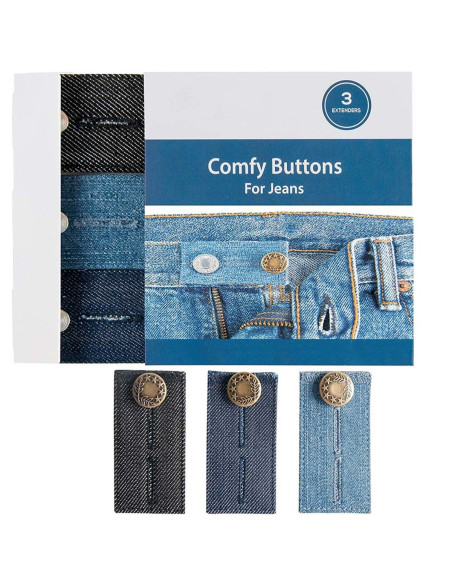 Botões de extensão em metal Easy Fit para jeans