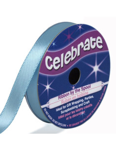 Fita de cetim Celebrate azul claro - 9 mm x 6 metros