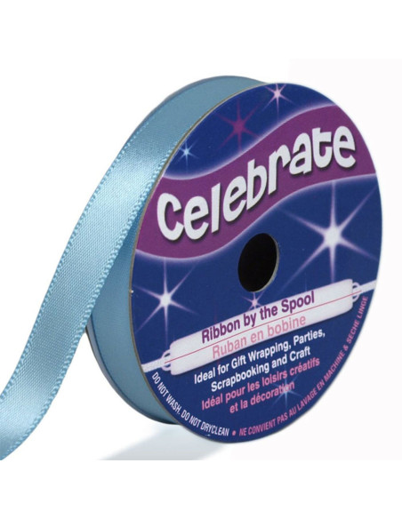 Fita de cetim Celebrate azul claro - 9 mm x 6 metros