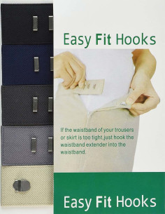 Extensores de colchetes Easy Fit para calças e saias