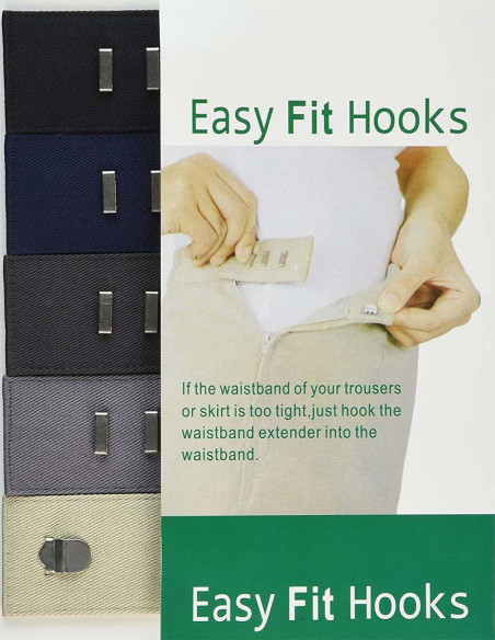 Extensores de colchetes Easy Fit para calças e saias