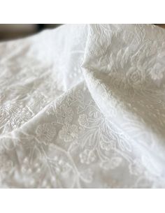 Tecido bordado inglês Alba branco - My Dress Made