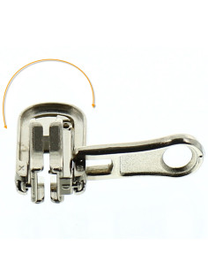 Cursor duplo para fecho sintético 6 mm - Prata