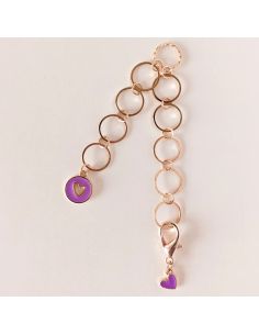 Corrente de contagem de pontos pequenos corações - Violeta