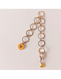 Corrente de contagem de pontos pequenos corações - Amarelo