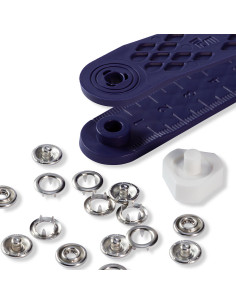 Caixa de 10 botões de pressão jersey Níquel com ferramenta 8 mm 2