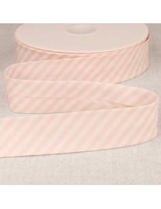 Viés listras pastel - Rosa