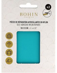 Peças de reparação autocolantes em nylon Bohin - Azul turquesa