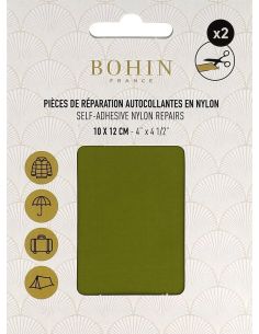 Peças de reparação autocolantes em nylon Bohin - Verde folha