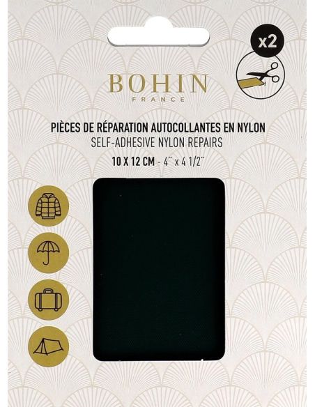 Peças de reparação autocolantes em nylon Bohin - Verde escuro