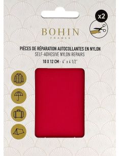 Peças de reparação autocolantes em nylon Bohin - Rosa fúcsia